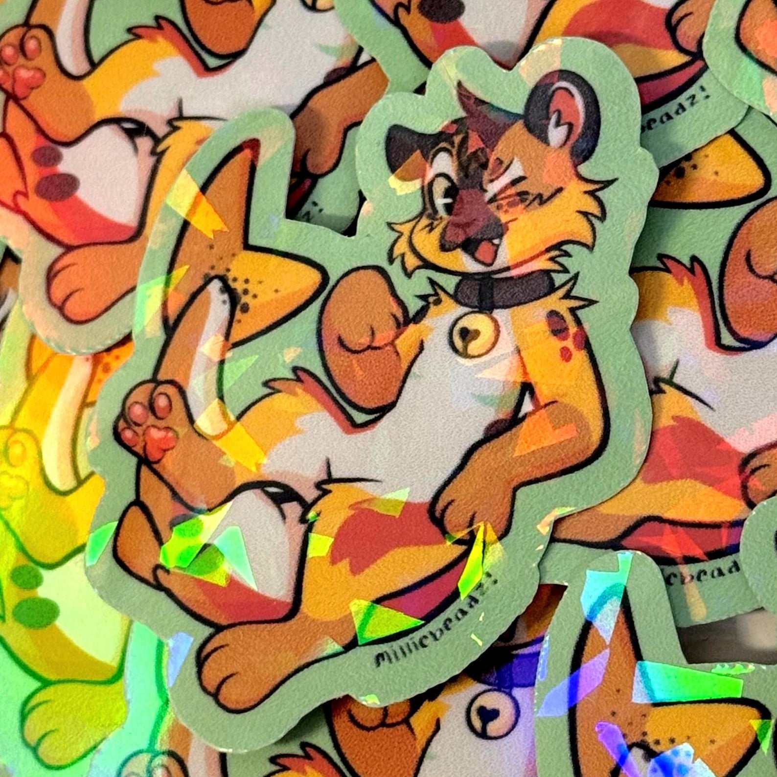 Furry Sticker Fisch Katze HOLO